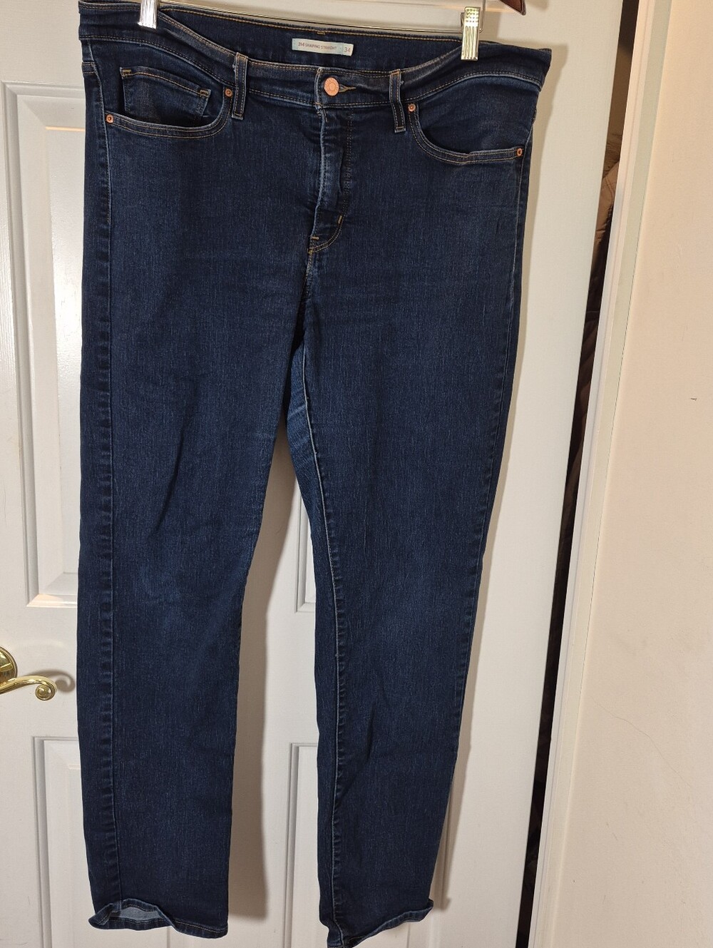 Levi's 314 Shaping Women's Deep Blue Straight-Leg Jeans - 34/32